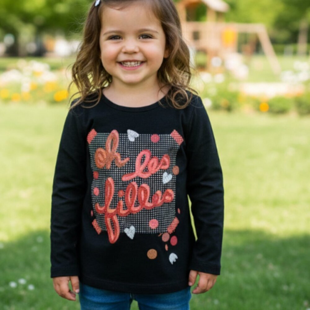 Catimini Girls Tee Shirt Printed Size 3 Oh Les Filles The Girls Graphic …